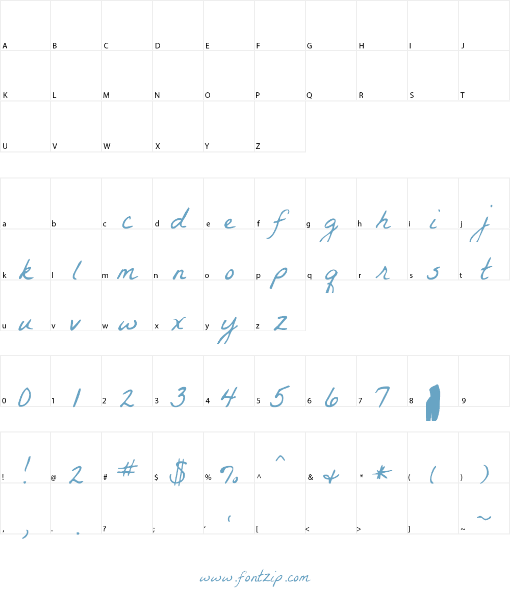 La Belle Aurore Font Character